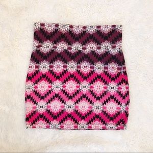 🏹 💜💗 Tribal printed high waisted mini skirt